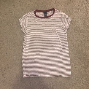 Rue 21 • Red and White Striped T-Shirt